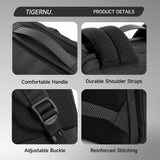 Tigernu Tall 28L–38L Expandable Travel Backpack - Black (T-B91025)