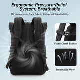Tigernu Tall 28L–38L Expandable Travel Backpack - Black (T-B91025)