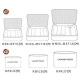 Travel Laundry Pouch Blue 6pcs Set