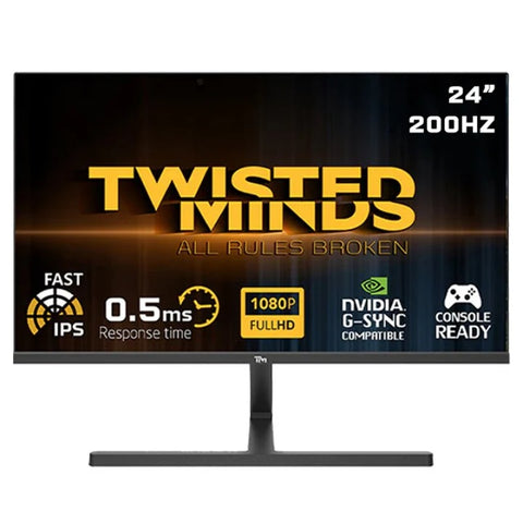 Twisted Minds TM24FHD200IPS Blaze Series 24” FHD, 200Hz, 0.5ms, HDMI 2.1, Fast IPS Gaming Monitor - Black