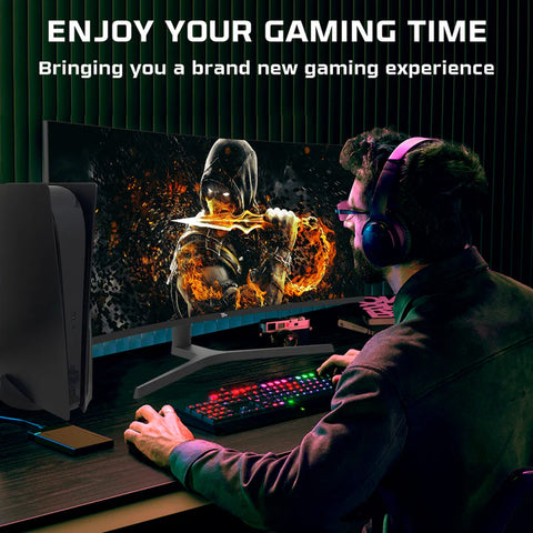 Twisted Minds TM34WQHD165VA 34" WQHD VA, 165HZ, 0.5ms, HDMI 2.1, Curved Gaming Monitor - Black