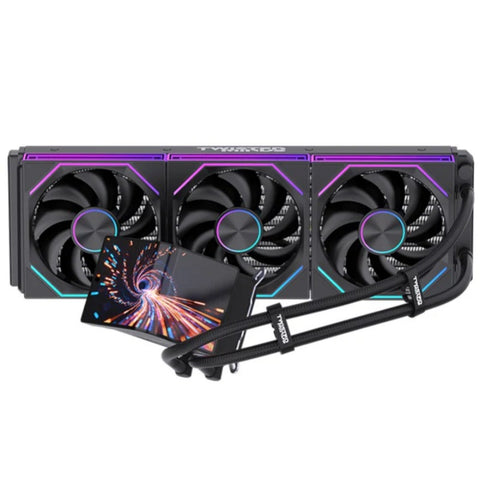 Twisted Minds ThunderFlow 360mm Liquid CPU Cooler with 6.6" Smart IPS Display - Black