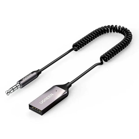 UGREEN Bluetooth Car Receiver Aux with Mic (Space Gray)