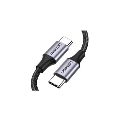 UGREEN US261, USB-C to USB-C Round Cable Nickel Plating Aluminum Shell 1m - Gray & Black