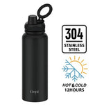Emjoi MagSafe Stainless Steel Sport Bottle - 900 ML - Black