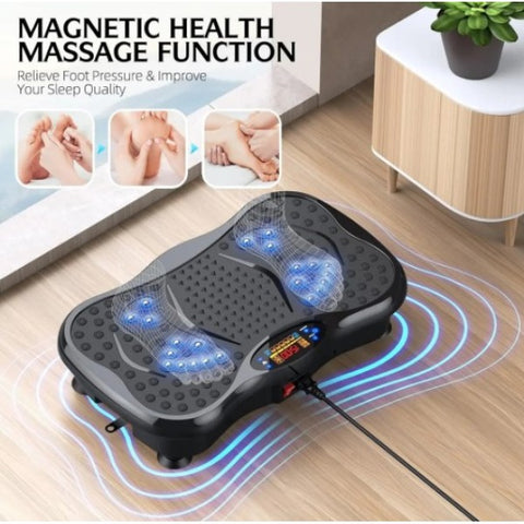 Black Bull Crazy Fit and Vibration Massage Plate, Carbon Fibre Vibration Plate, Vibration Plate for 150-Speed Adjustable with 120 kg Capacity
