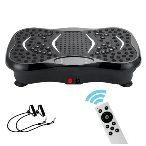 Black Bull Crazy Fit and Vibration Massage Plate, Carbon Fibre Vibration Plate, Vibration Plate for 150-Speed Adjustable with 120 kg Capacity