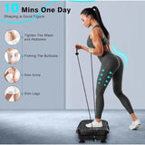 Black Bull Crazy Fit and Vibration Massage Plate, Carbon Fibre Vibration Plate, Vibration Plate for 150-Speed Adjustable with 120 kg Capacity