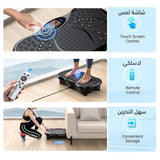 Black Bull Crazy Fit and Vibration Massage Plate, Carbon Fibre Vibration Plate, Vibration Plate for 150-Speed Adjustable with 120 kg Capacity