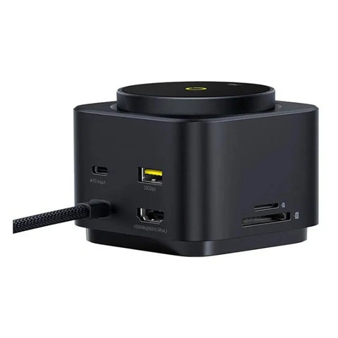 Baseus Mag Pro II 7-in-1 HUB Magnetic Wireless Charging 15W - Black