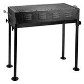 KKF Portable & Foldable Charcoal Barbecue Grill with Stainless Steel Body & Large Grilling Area