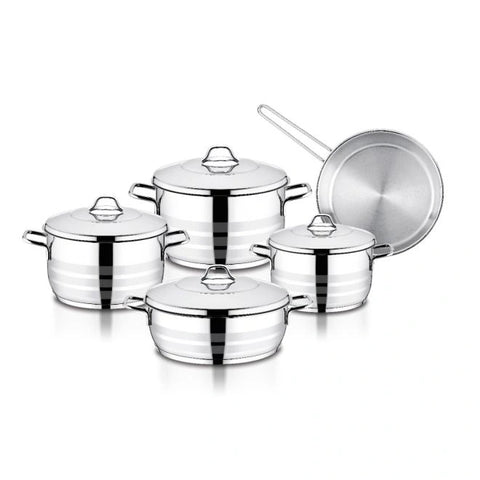 Vivaldi Stainless Steel Aster Set of 9 PCS 16-20-24 CM