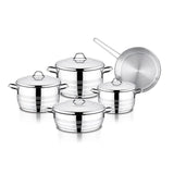 Vivaldi Stainless Steel Aster Set of 9 PCS 16-20-24 CM