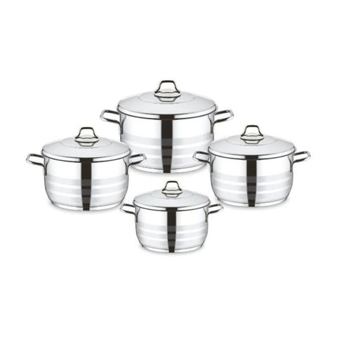 Vivaldi Cookware Set Stainless Steel Lima Set of 8 PCS (18-22-26-30cm Pots)