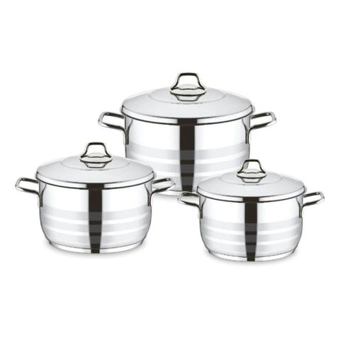 Vivaldi Stainless Steel Mega Set of 6 PCS 26-28-30 CM