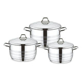 Vivaldi Stainless Steel Mega Set of 6 PCS 26-28-30 CM