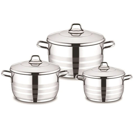 Vivaldi Stainless Steel Rose Set of 6 PCS 24-26-28 CM