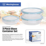 Westinghouse, 3-Piece Round Glass Storage Set