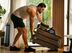 Kingsmith WR20, Water Rowing Machine - With Tri-Fold Patent - Water Resistance - Walnut
