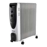 Wansa 13 Fins Oil Heater, 2400w - White