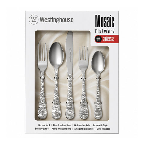 Westinghouse Mosaic Flatware 20 Piece Cutlery Set (WCCL0025020)