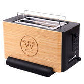 Westinghouse Bamboo Toaster with Extra-Long Slots & Adjustable Browning Control - 1400W