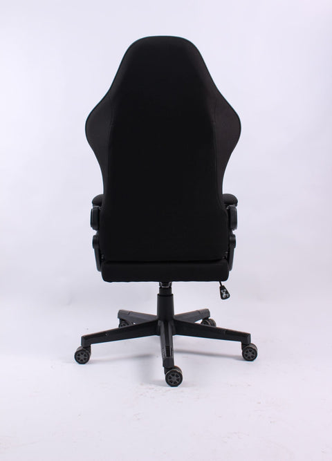 BLACK BULL Gaming Chair With Headrest Up & Down Slide Adjustable and Moveable Armrest, Woven Fabric, Black & Blue