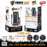 BSON Force USA JS007 4-in-1 Jump Starter with Air Pump & LED Light