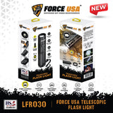 BSON Force USA Telescopic Flashlight - 2000 Lumens, Adjustable Focus Beam