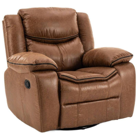 Lounge Swivel Rocking Recliner Sofa (106 x 98 x 102 cm) - Light Brown