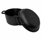 Westinghouse 5-Quart Pre-Seasoned Cast Iron Dutch Oven with 10.25-Inch Skillet Lid – Black