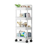 Khamsan K1395 4-Tier Utility Cart With Handle, Multi-Functional Storage Trolley