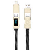 WiWU Titan 100W Fast Charging Cable 15cm – USB to Type-C & Type-C to Lightning Short Cable