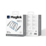 WiWU, 100W Maglink Magnetic USB-C Cable – Fast Charging, Nylon Braided with Zinc Alloy Connectors