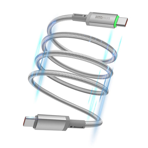 WiWU, 100W Maglink Magnetic USB-C Cable – Fast Charging, Nylon Braided with Zinc Alloy Connectors