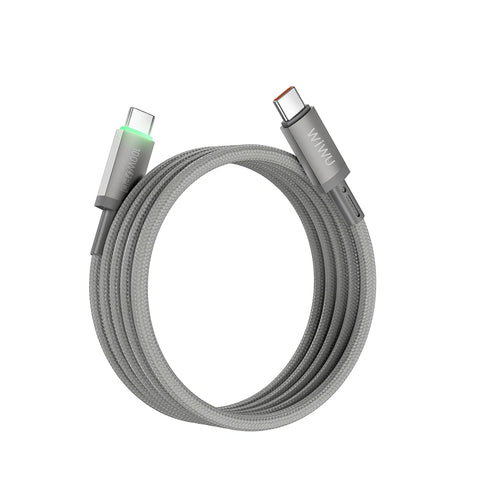 WiWU, 100W Maglink Magnetic USB-C Cable – Fast Charging, Nylon Braided with Zinc Alloy Connectors