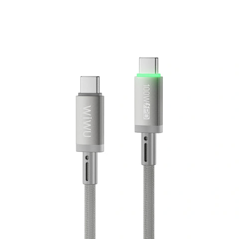 WiWU, 100W Maglink Magnetic USB-C Cable – Fast Charging, Nylon Braided with Zinc Alloy Connectors