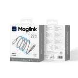 WiWU, 27W Maglink Magnetic USB-C to Lightning Cable – Fast Charging, Nylon Braided