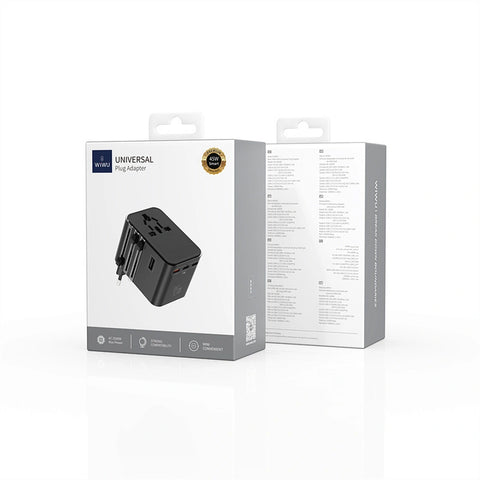 WiWU Wi-UA006 45W GaN Universal Plug Adapter with 3 USB-C and 2 USB-A Ports