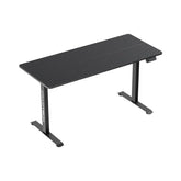 Owlotech Manager Height Adjustable Desk with Motor, 140x60cm Carbon Fiber Texture - Black