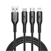 WiWU, Starlink 3-in-1 Charging Cable USB-A to Type-C, Micro & Lightning