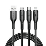WiWU, Starlink 3-in-1 Charging Cable USB-A to Type-C, Micro & Lightning
