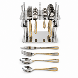 Gold Stainless Steel Cutlery Set - 24pcs