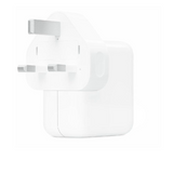 White charging case with multiple ports on a white background