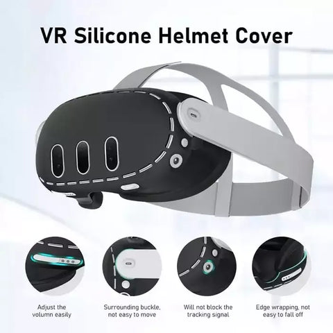 Silicone Protective Face Case for Meta Quest 3 - Black