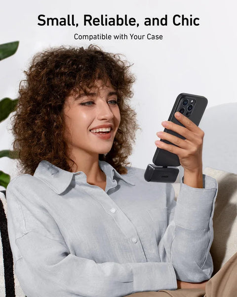 Anker Nano Power Bank 5000mAh 22.5W Built-In USB-C Connector - Black
