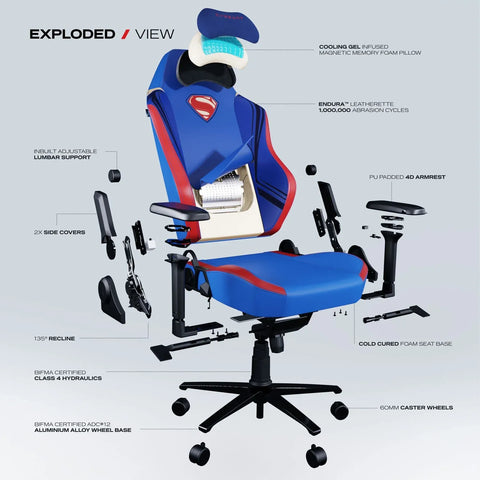 Cybeart Superman Official Licensed Ergonomic Gaming Chair
