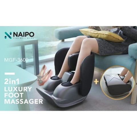 Naipo 2-In-1 Luxury Foldable Foot & Calf Massager