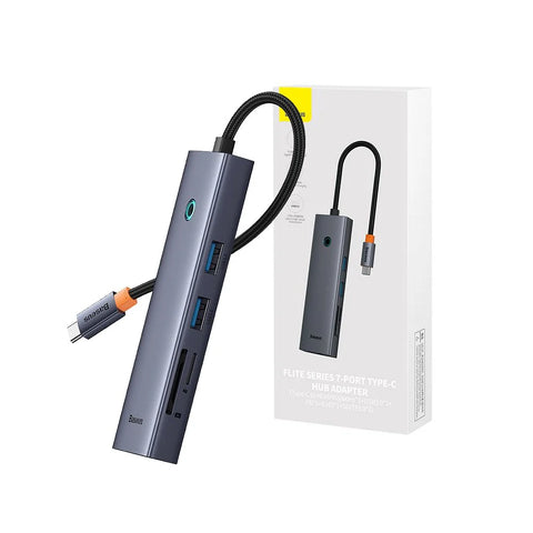 بيسوس موزع يو إس بي ألترا جوي سيريس 7 × 1 - رمادي