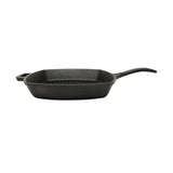 Westinghouse 10.5-Inch Pre-Seasoned Cast Iron Square Grill Pan – Black